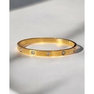 Luxurious Titanium Steel Bangle Bracelet